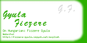 gyula ficzere business card
